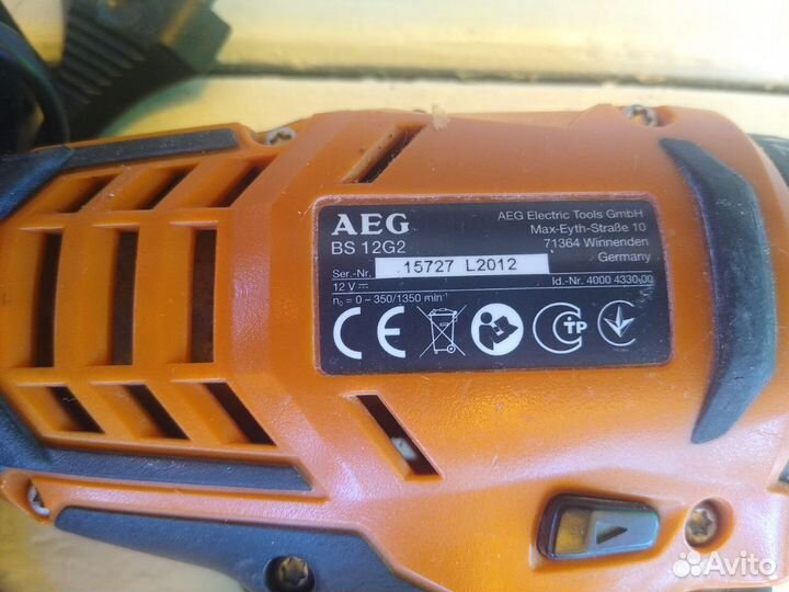 Шуруповерт AEG bs 12g2