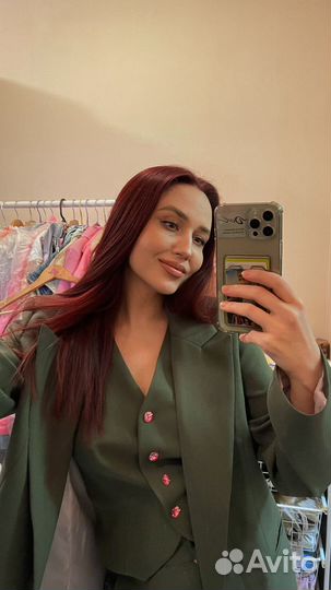 Пиджак женский оверсайз хаки