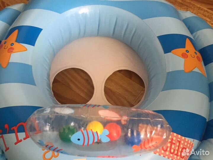 Надувной круг для малышей с зонтиком