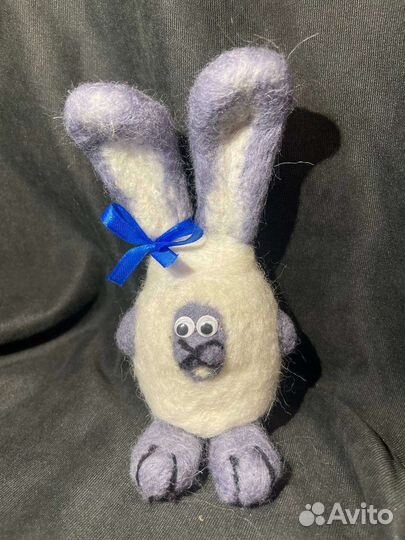 Валяная игрушка Белый кролик