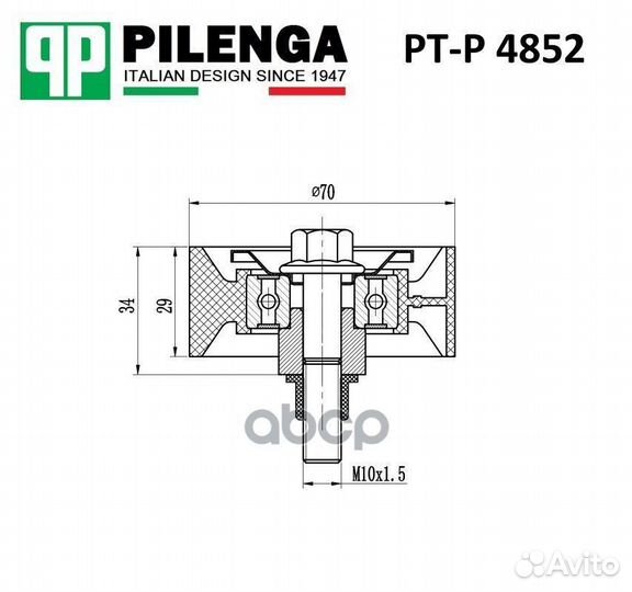 PTP4852ролик обводной Fiat Ducato 2.3JTD 02