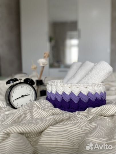 Вязаные корзинки