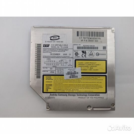 Привод DVD-RW TS-L532M, 409219-001, 390591-8c0, To