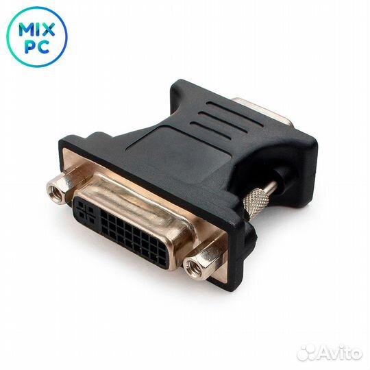 Переходник Cablexpert VGA-DVI, 15M/25F, черный, па