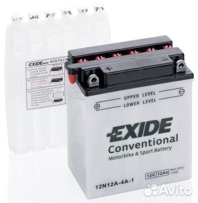 Аккумулятор Exide 12Ач прямая поляр. 12N12A-4A-1