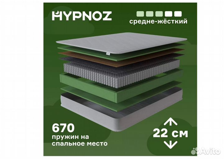 Матрас Hypnoz Spring Evo 200x90 см, Новый