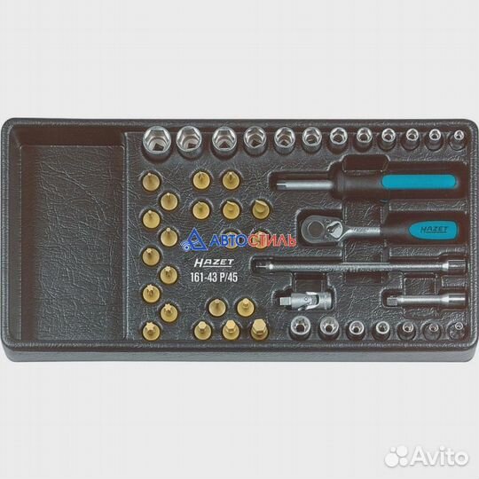 Набор головок hazet 161-43P и аксессуаров 1/4 45