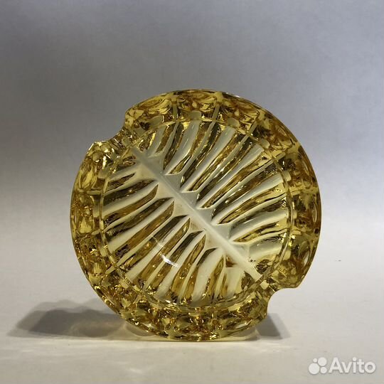 Пепельница желтое стекло