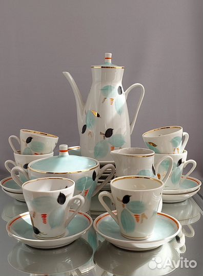 Сервиз кофейный,фарфор, Полонне