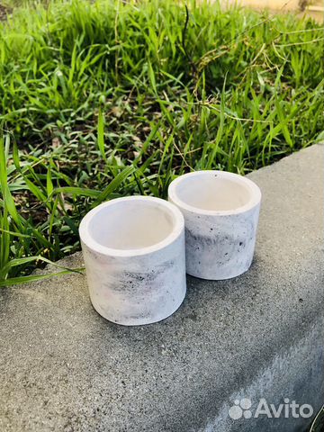 Мраморные гипсовые подсвечники 2 шт