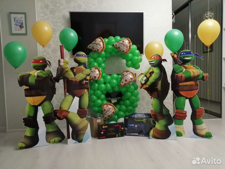Черепашки ниндзя Фигуры напольные 4 шт