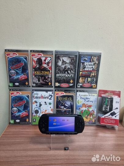 Sony PSP E1008 street 64GB+8 дисков +6.61 Infinity