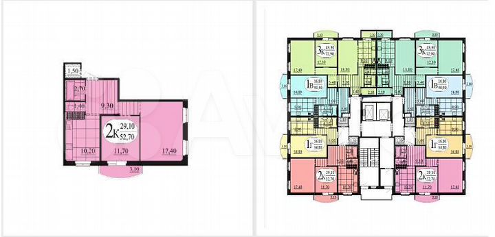 2-к. квартира, 52,7 м², 11/16 эт.