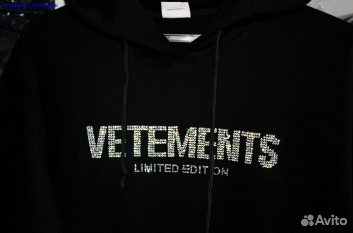 Худи Vetements со стразами vhq (Арт.12874)