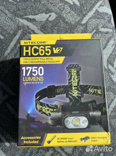 Nitecore HC65 V2 тактический налобный фонарь