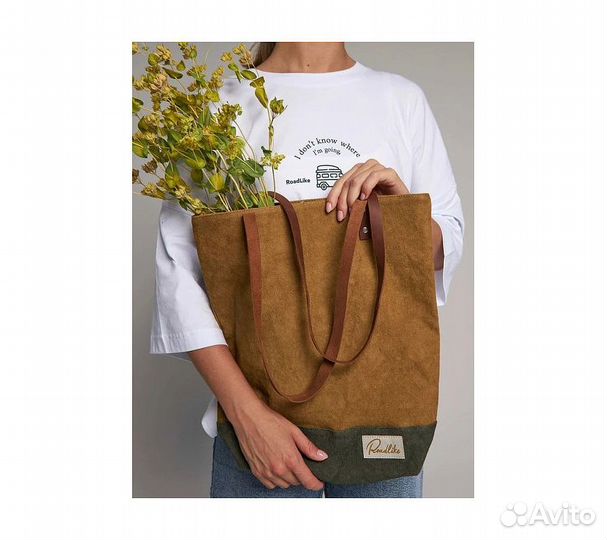 Сумка RoadLike Canvas Shopper, коричневый
