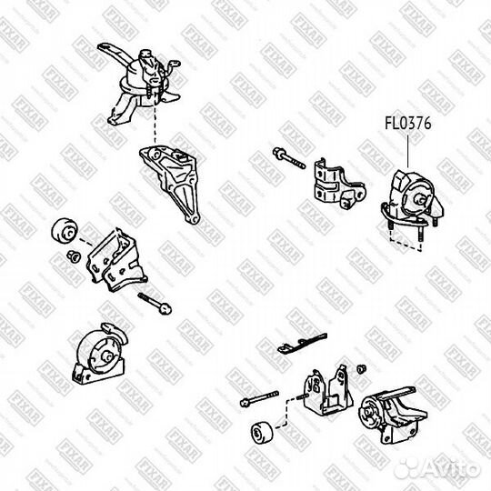 Опора двигателя toyota Avensis/Carina/Carina E