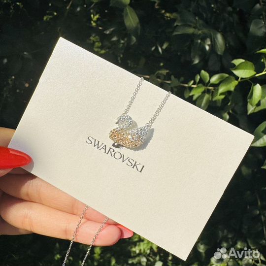 Подвеска колье кулон swarovski iconic swan big