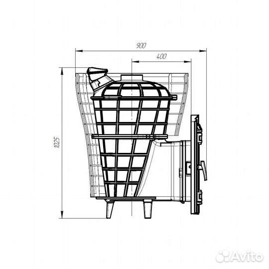 Печь Для Бани Атмосфера V ктт сетка нержавейка