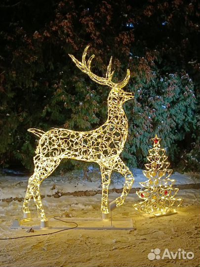 Уличные световые фигуры Олень