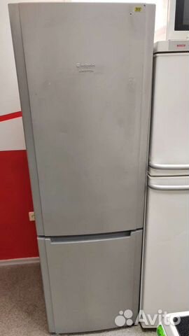 Серебристый холодильник Hotpoint ariston