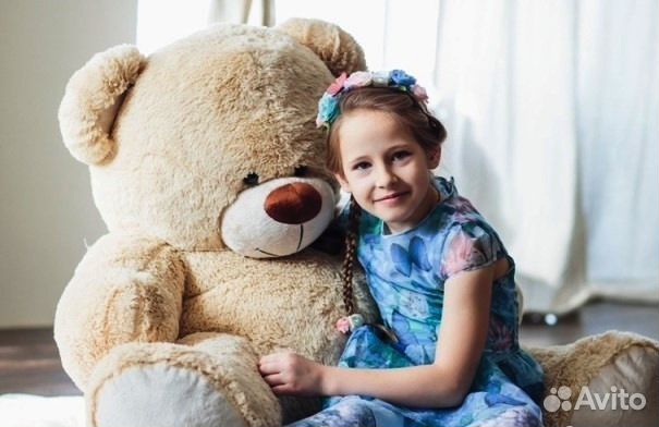 Плюшевый мишка Добрыня 160 см Бежевый