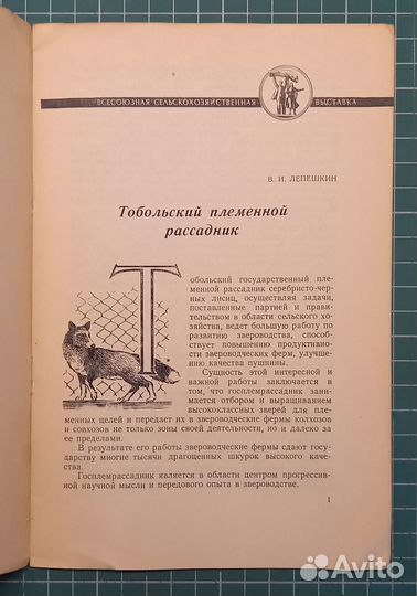 Тобольский племенной рассадник - 1954