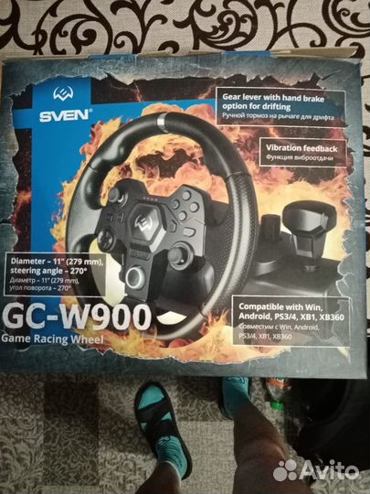 Игровой руль с педал/короб/ для ps3/4,XB1,XB360