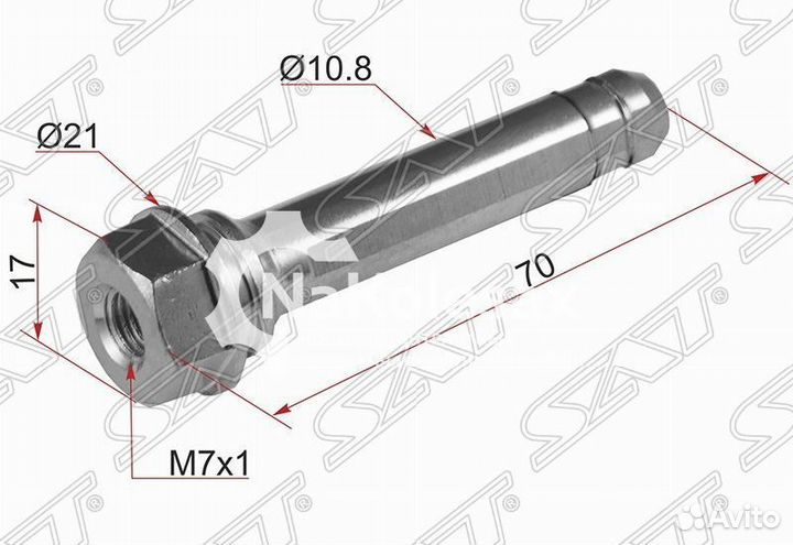 Направляющая суппорта FR toyota mark II 90/100, RA