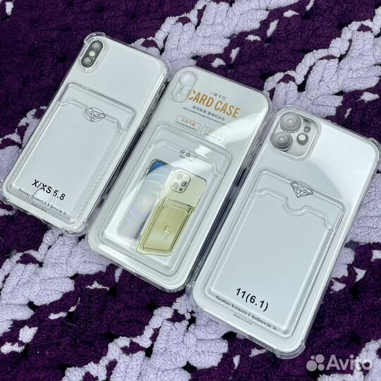 Чехол с кармашком под карту iPhone X/XS/XR/11