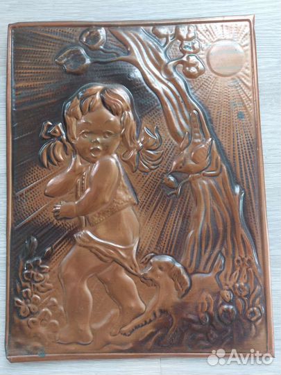 Картина медная чеканка СССР