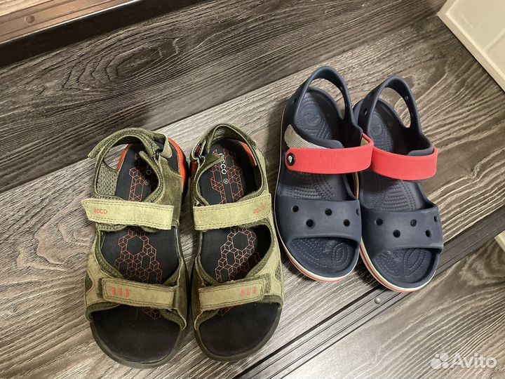 Ecco сандали 35, кроксы
