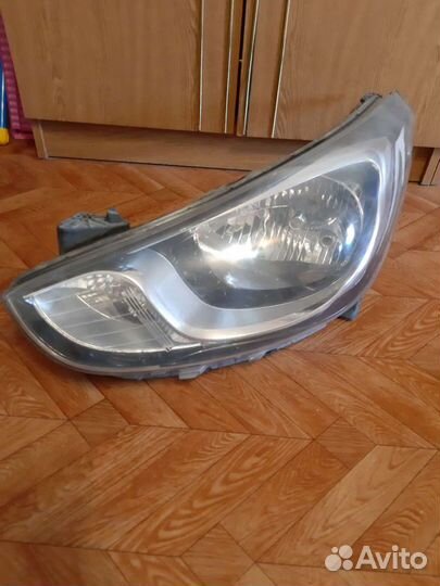 Hyundai solaris фара левая