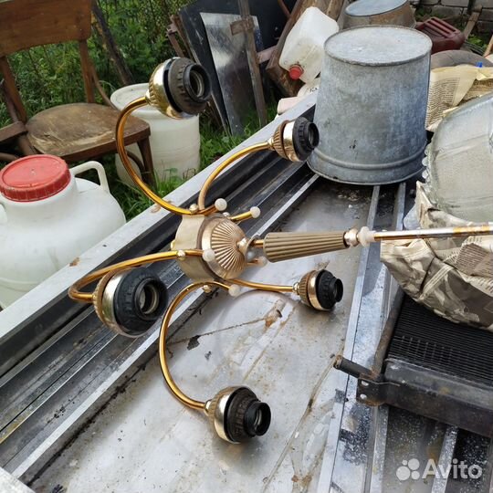 Раритетная люстра пяти рожковая