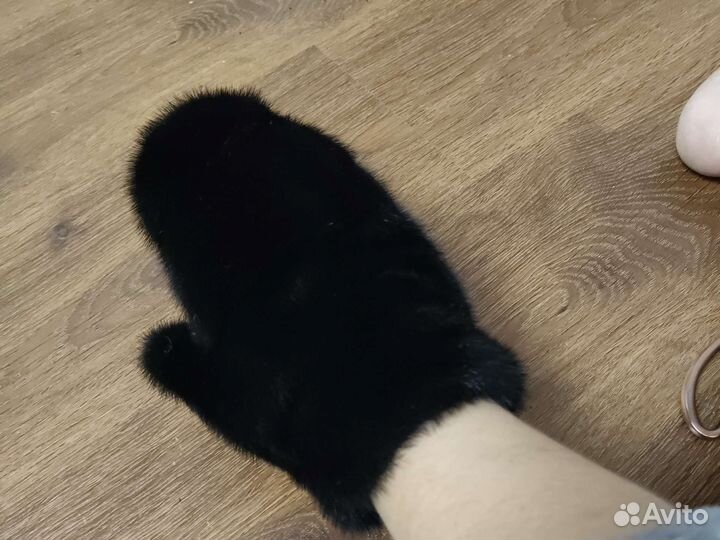 Варежки норковые цельные,меховые