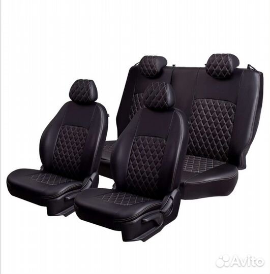 Модельные чехлы(эко-кожа ромб) Гранта/Гранта FL