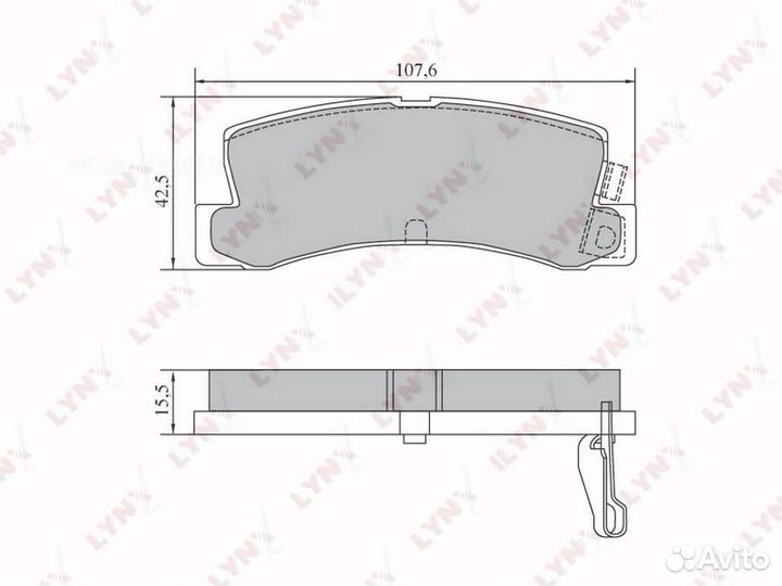 Lynxauto BD-7557 Колодки тормозные дисковые зад