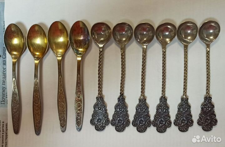 Чайные ложки мельхиор