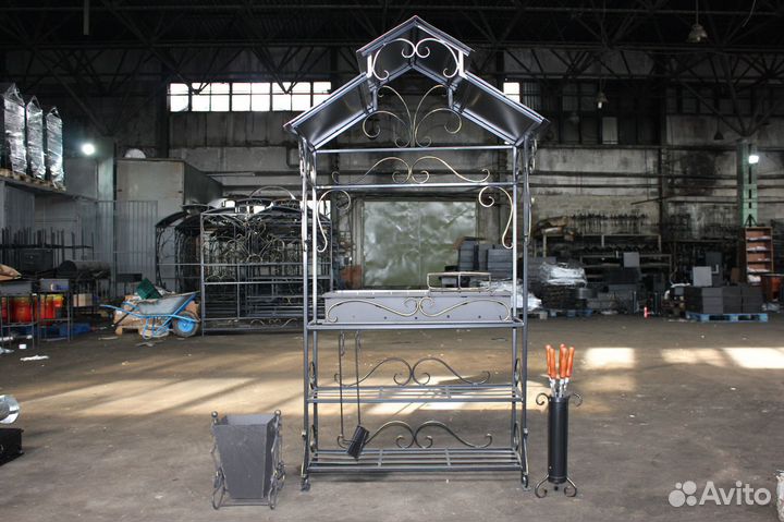 Мангал с печью под казан