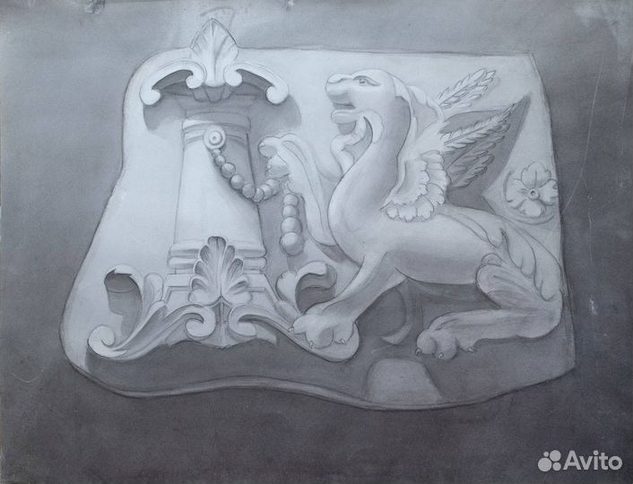 Архитектурная деталь А1, тушь. без рамы