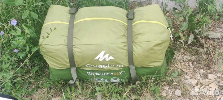 Палатка quechua arpenaz family 4.2 (зелёная)