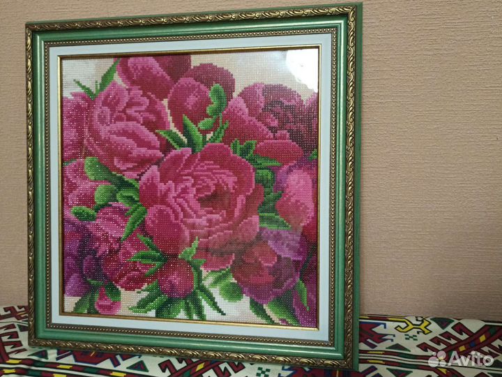 Алмазная картина Пионы