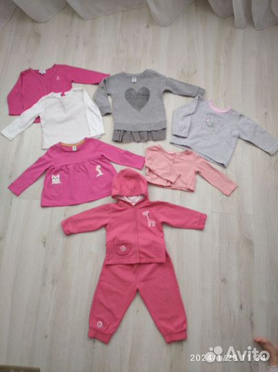 Вещи для девочки пакетом 80-86р-р