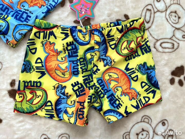 Плавки для мальчика с динозаврами новые р. 98-134