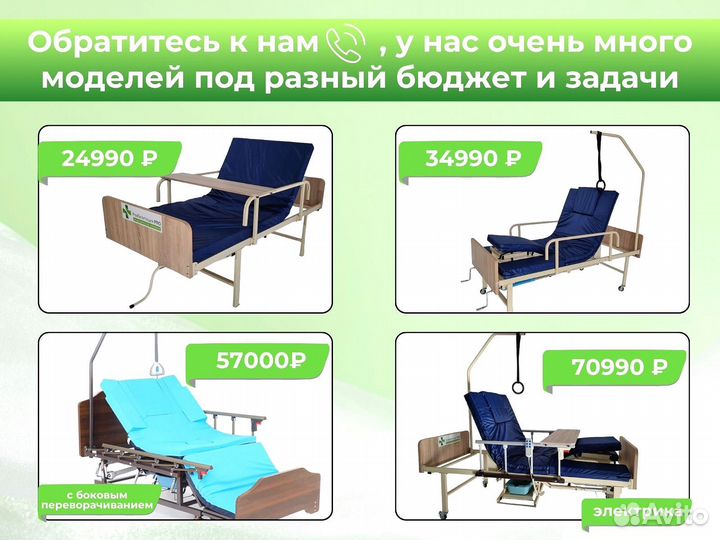 Кровать функциональная для ухода за больными