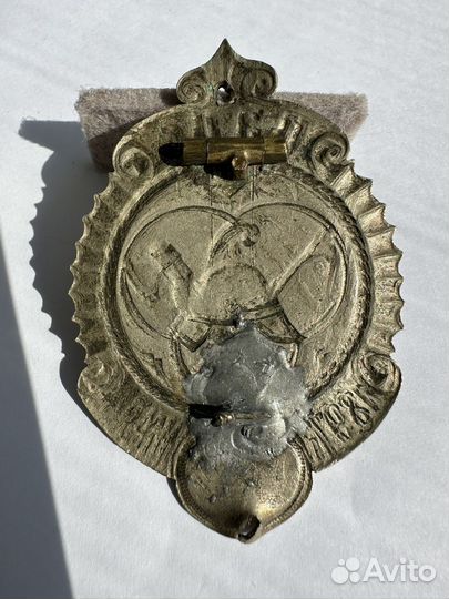 Кокарда, знак, значок пожарная охрана старинный