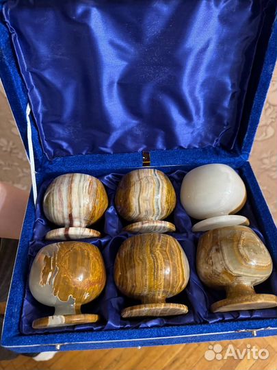 Рюмки для коньяка из оникса