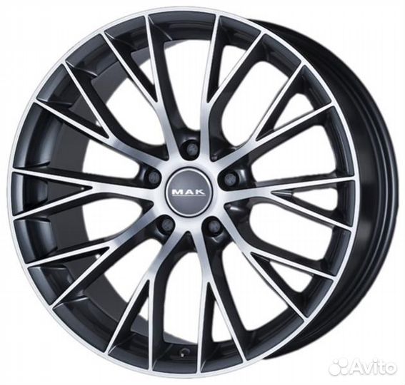 MAK munchen : 8x18 5*108 Et:42 Dia:63.3 Gun Metallic-Mirror Face