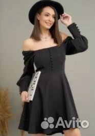 Платье чёрное 46 размер