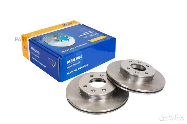 Kraft KT016022 Диск тормозной hyundai getz 02- пер
